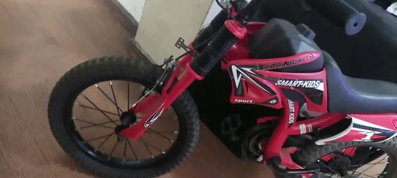 Bicicleta infantil Smart Kids roja con diseño deportivo - 3