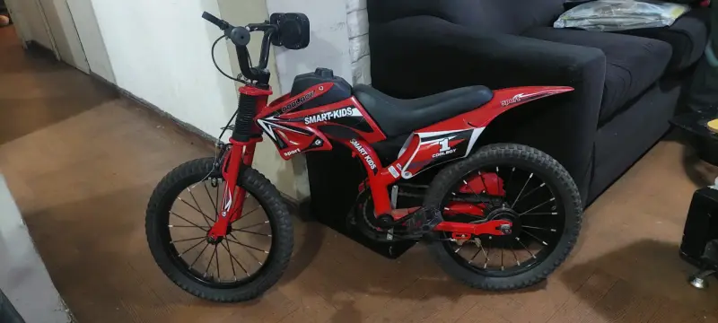 Bicicleta infantil Smart Kids roja con diseño deportivo - 5
