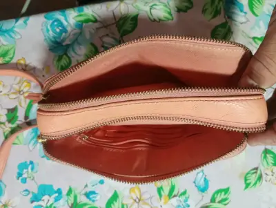 Cartera cruzada de cuero naranja Fossil - miniatura 5