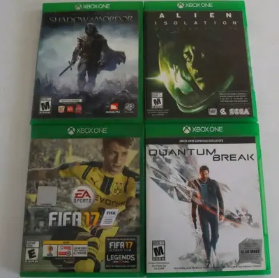 Lote de Juegos Xbox One Shadow of Mordor, Alien Isolation, FIFA 17 y Quantum Break - miniatura 1