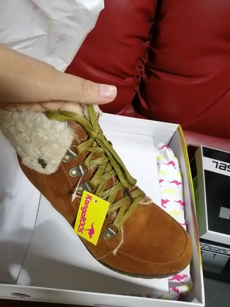 Botines de cuña marrones Kangaroos con forro cálido - 4