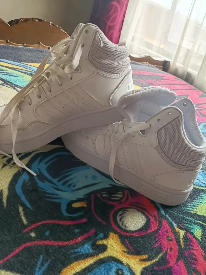 Zapatillas Adidas Hoops 3.0 Mid Blancas - 2