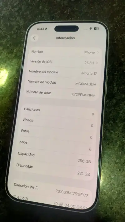 iPhone 17 256GB color lavanda nuevo CAJA ABIERTA - miniatura 4