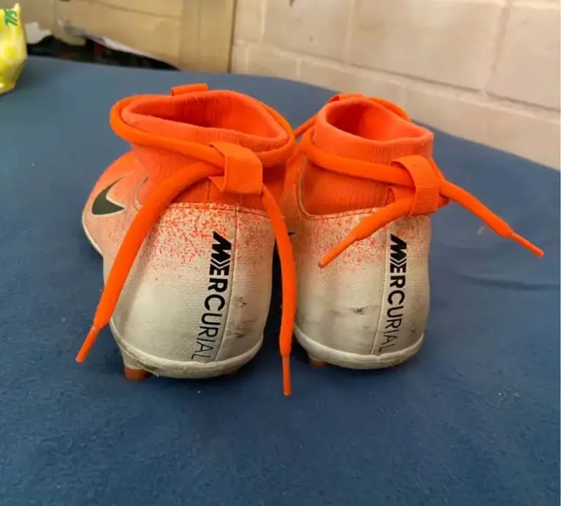 Botines de fútbol Nike Mercurial naranja - 4