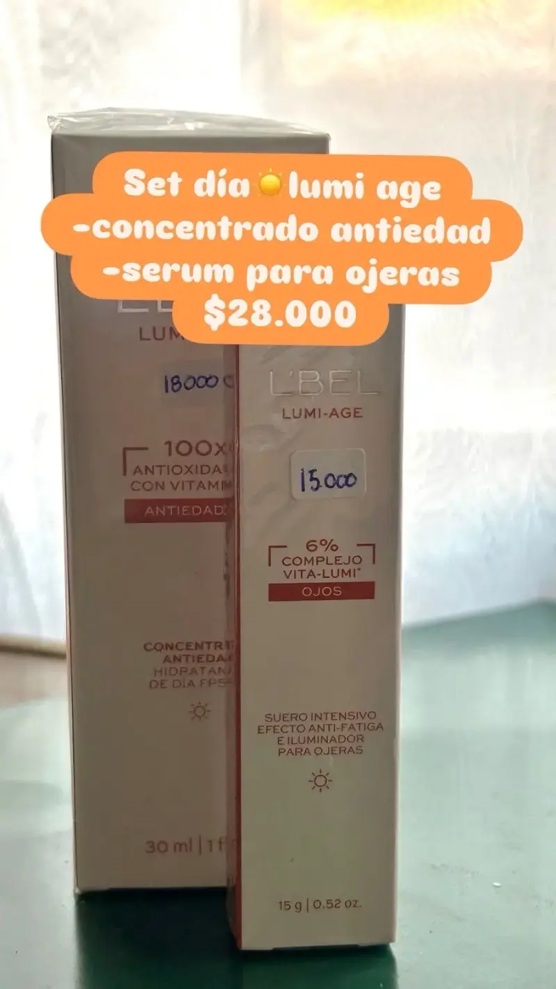 Set Antiedad L'Bel Lumi-Age Día y Ojeras
