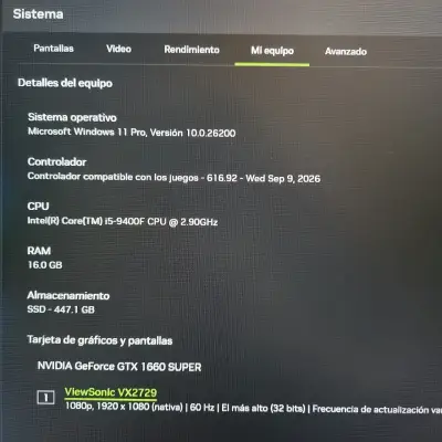 PC GAMER GTX 1660 SUPER | i5 9400f | 16GB RAM - miniatura 5