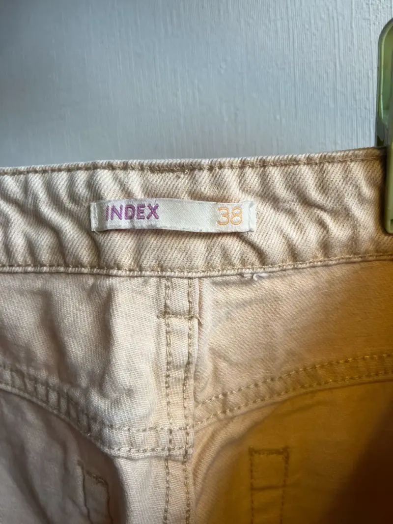 Pantalones cargo beige para mujer Index - 5