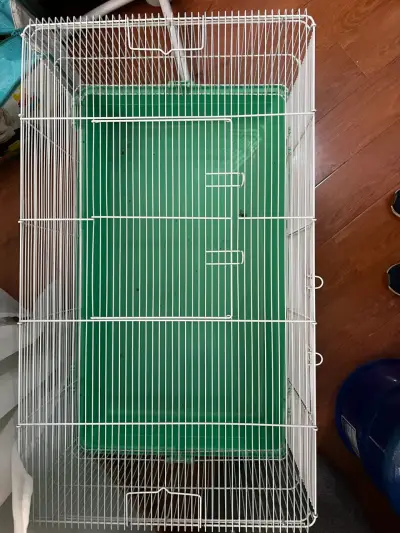 Jaula para mascotas pequeñas con base verde - miniatura 1