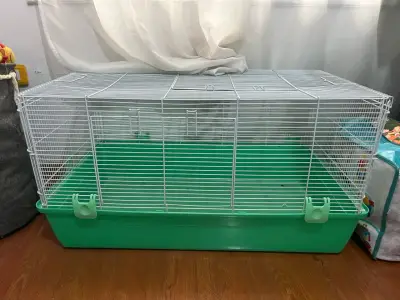 Jaula para mascotas pequeñas con base verde - miniatura 2