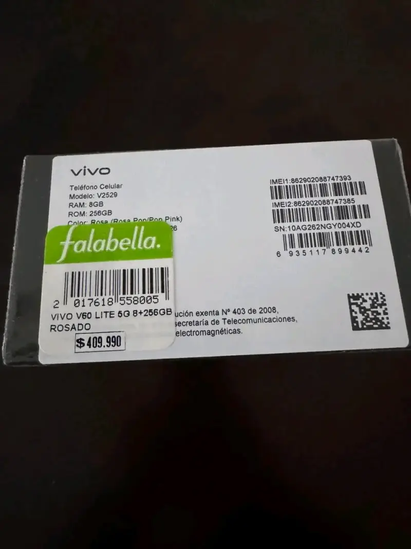Vivo V60 Lite 5G con 256GB en color rosa - 3