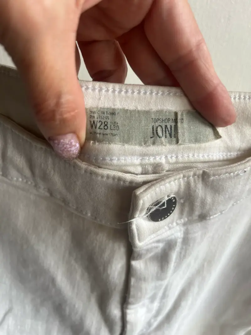 Pantalones blancos Topshop Joni para mujer - 3