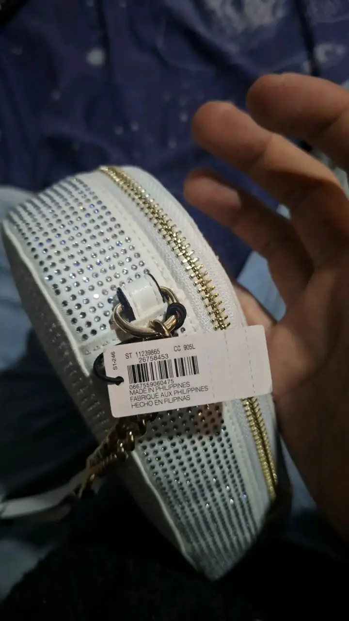 Cartera de Corazón Blanca con Cristales VS - 3