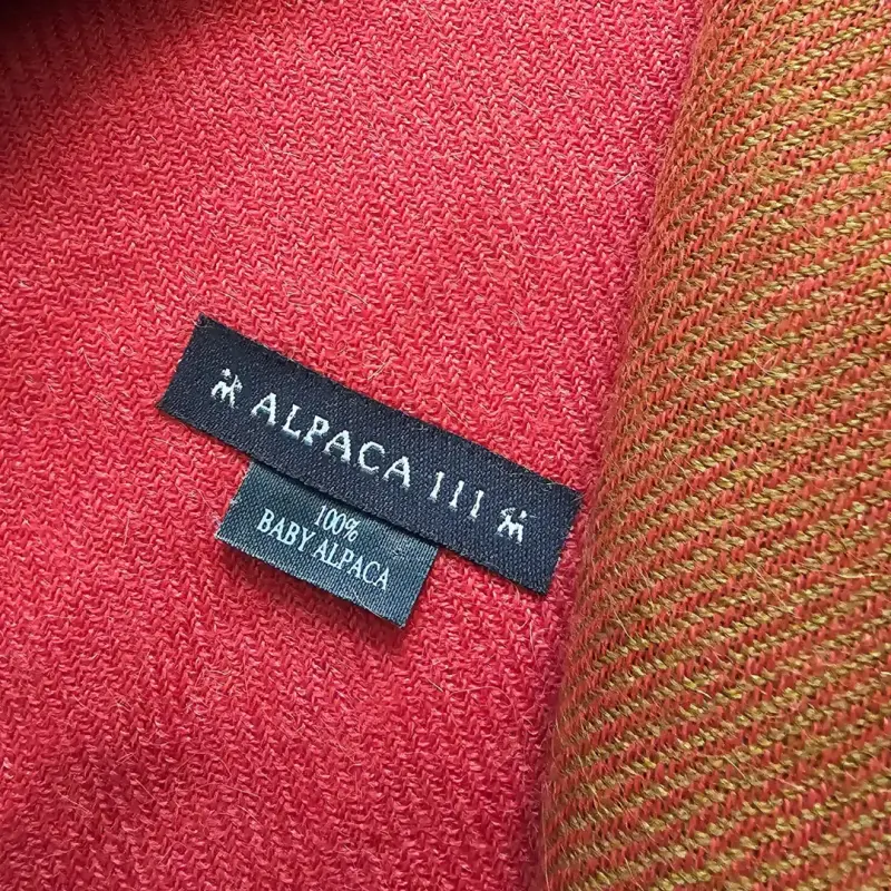 Bufanda Alpaca III 100% Baby Alpaca Rojo Marrón - 2