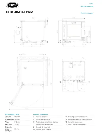 Horno Combinado Eléctrico Unox Bakertop Mind.Maps Plus - miniatura 3