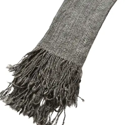 Bufanda de Lana Gris Jaspeada Talla S - miniatura 2
