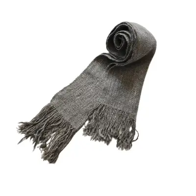 Bufanda de Lana Gris Jaspeada Talla S - miniatura 3