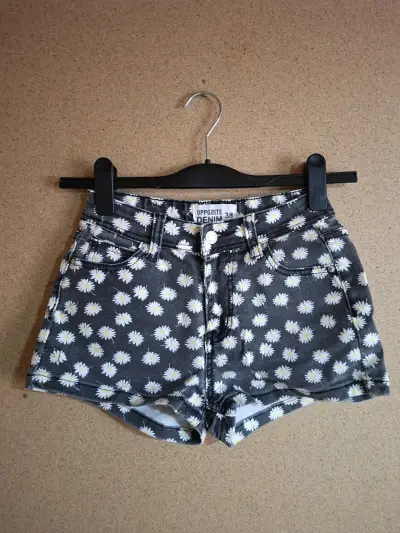 Shorts de mezclilla con estampado floral Opposite - miniatura 1