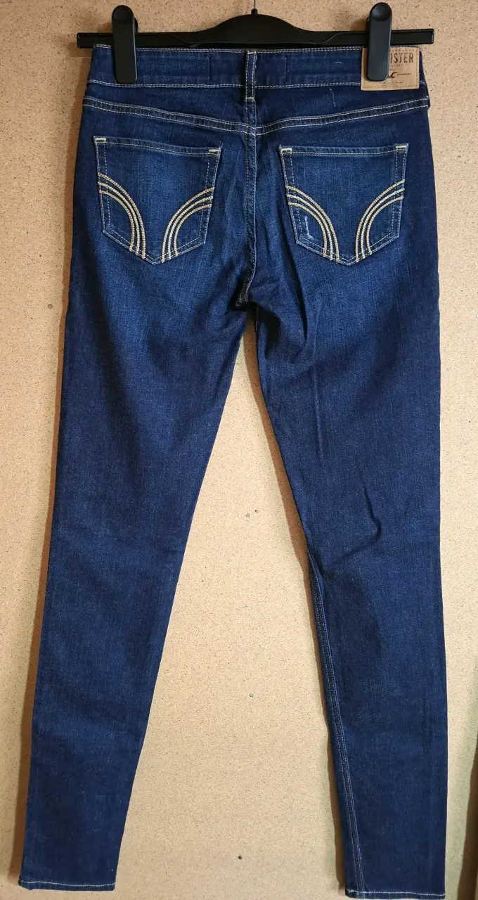 Jeans pitillo azul desgastados Hollister - 2