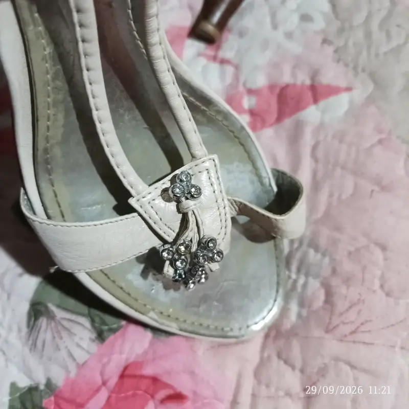Sandalias de Tacón Alto Luz da Lua Blancas - 4