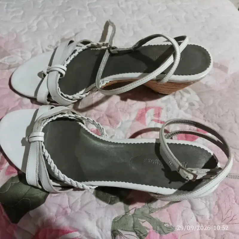 Sandalias de Tacón Alto Luz da Lua Blancas - 5