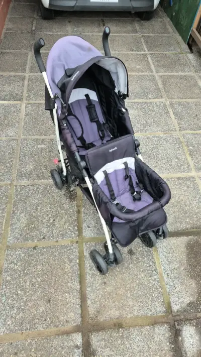 Coche de bebé doble Infanti Fratello plegable - miniatura 1