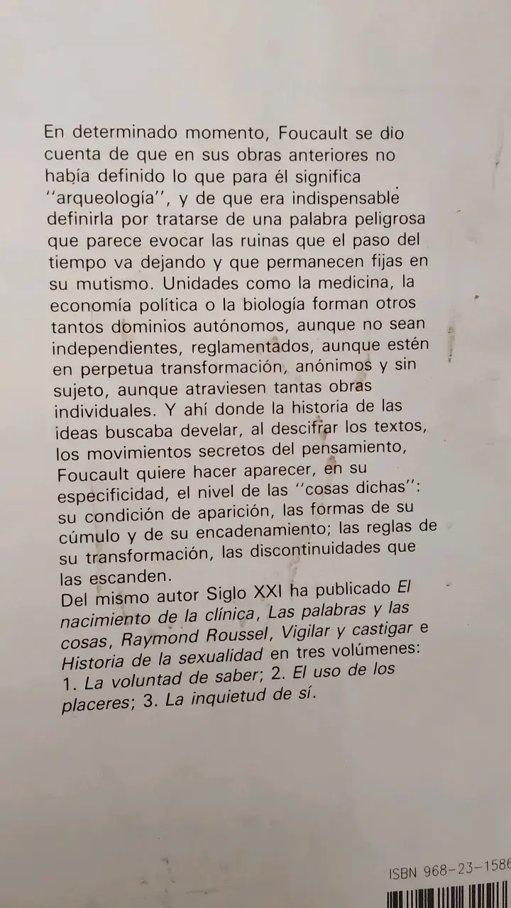 'La Arqueología del Saber' de Michel Foucault - 2