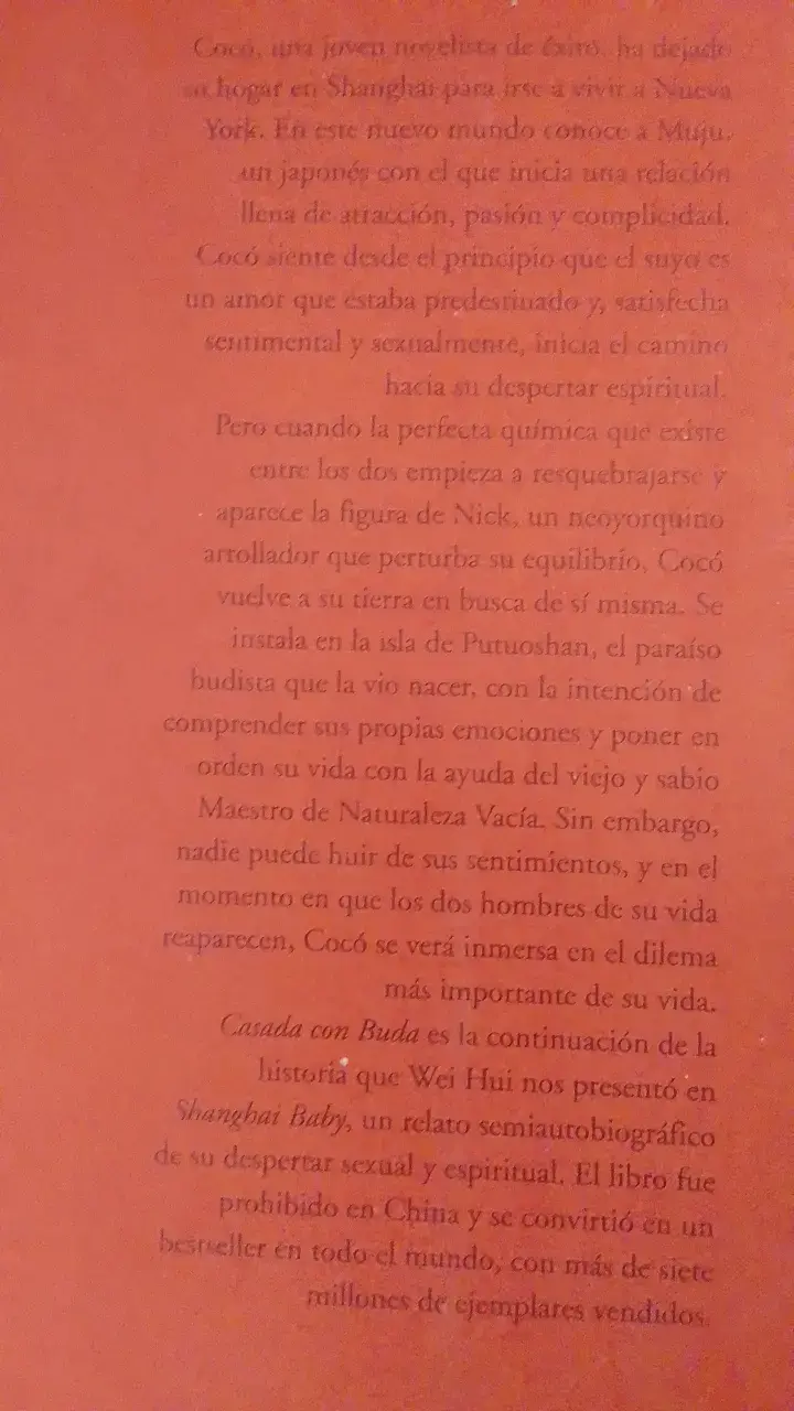Libro 'Casada con Buda' de Wei Hui - 2