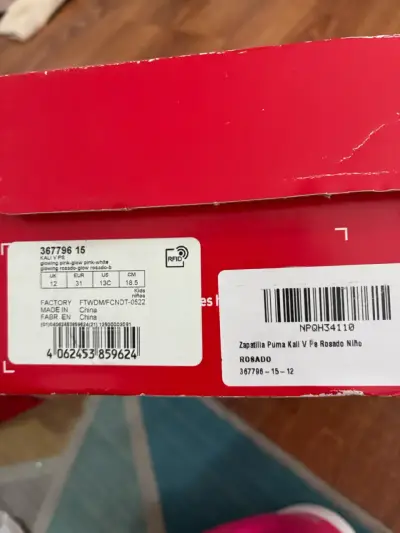 Zapatillas deportivas rosadas para niño Puma - miniatura 4