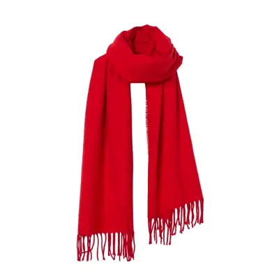 Bufanda XL Roja con flecos para mujer - miniatura 1