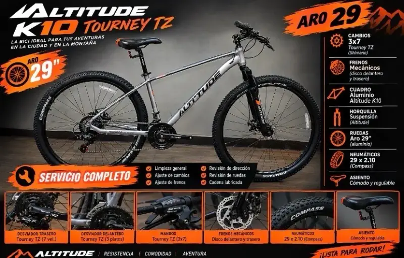 Bicicleta Montaña Altitude K10 Aro 29 - 1
