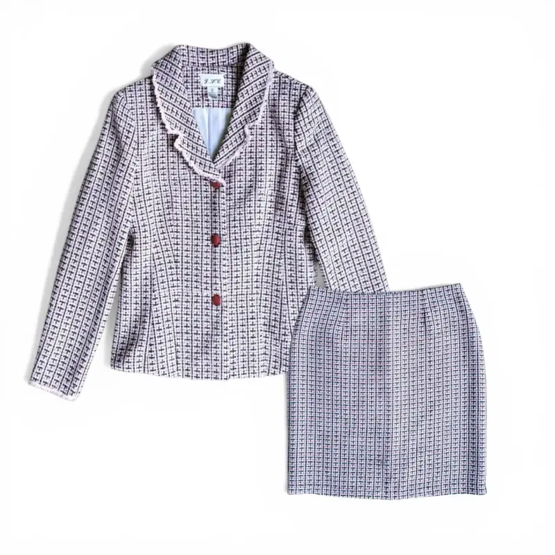 Traje de Chaqueta y Falda Bouclé Talla 12 - 1