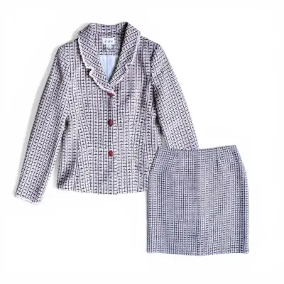 Traje de Chaqueta y Falda Bouclé Talla 12 - miniatura 1