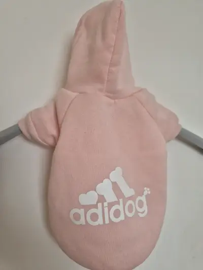 Polerón para perro rosa con capucha Adidog - miniatura 1