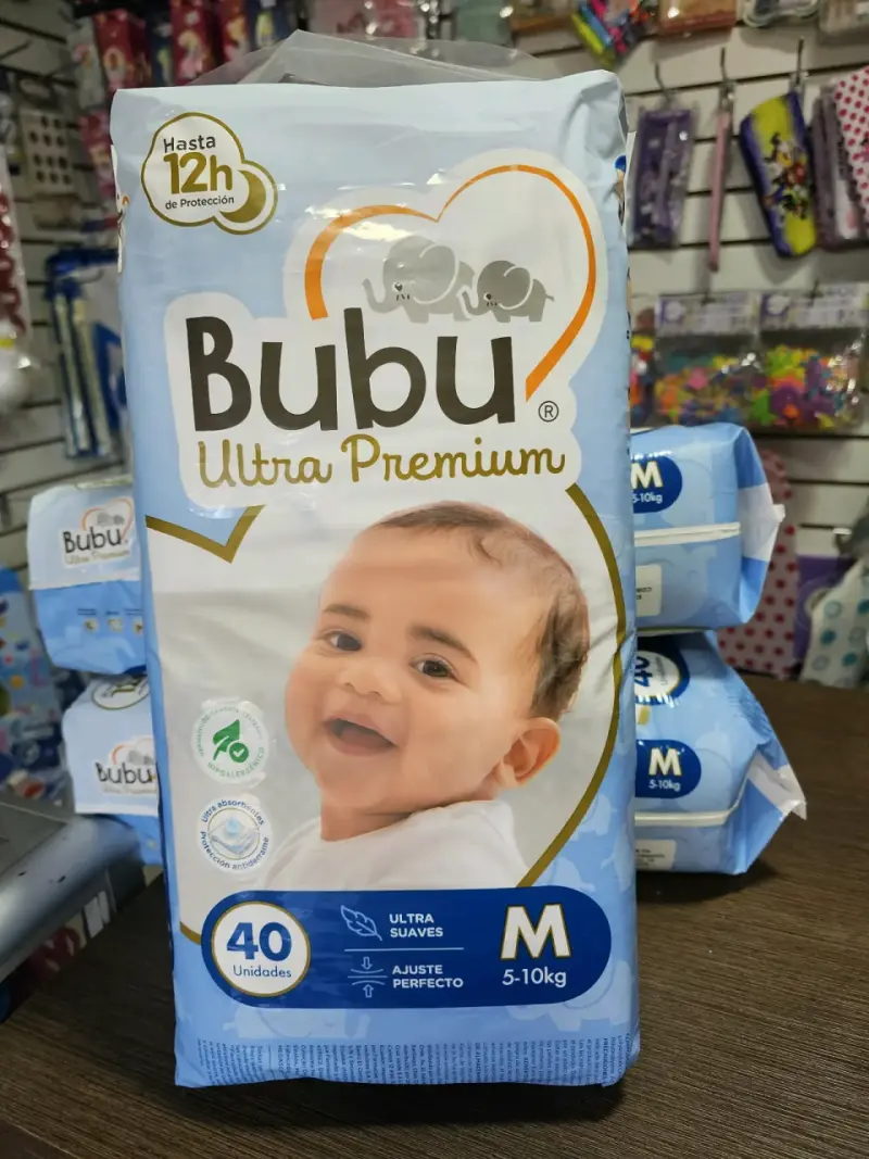 Pañales Bubu Ultra Premium Talla M 40 Unidades