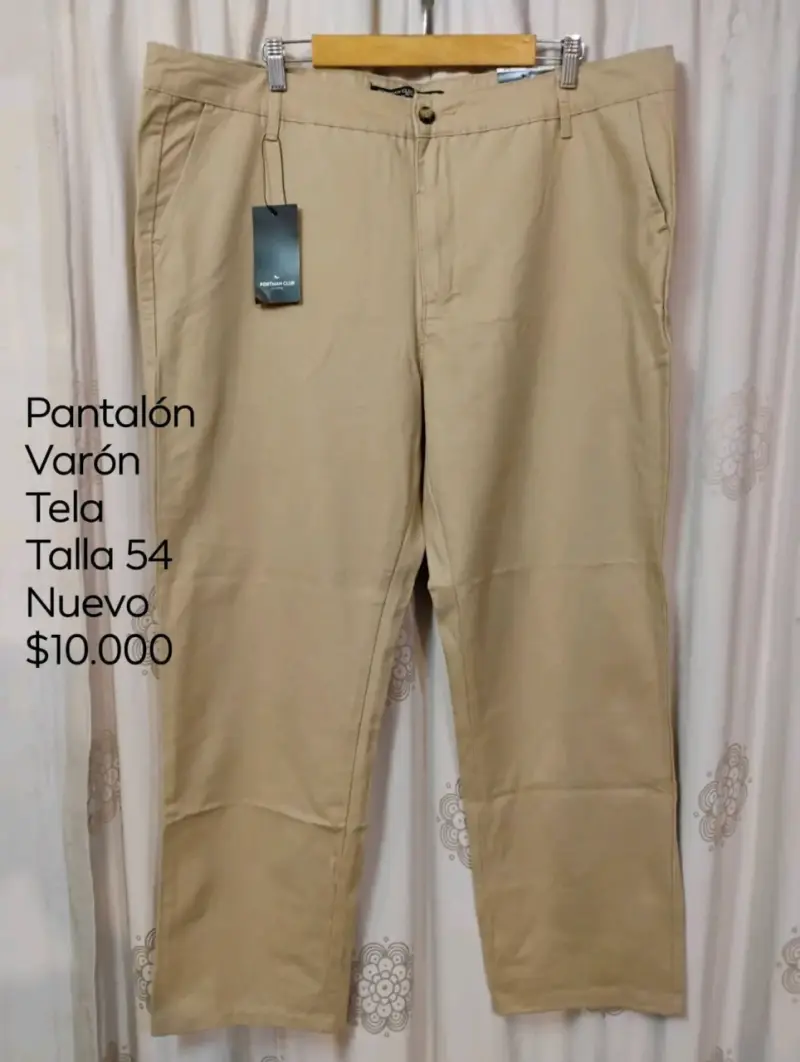 Pantalón beige para hombre talla 54 - 3