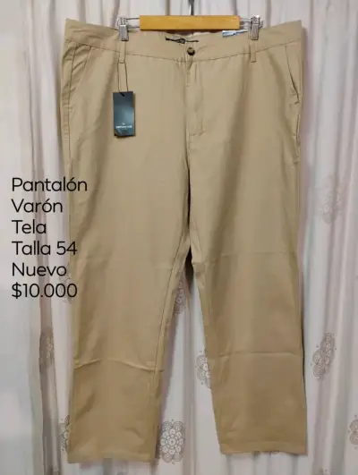 Pantalón beige para hombre talla 54 - miniatura 3