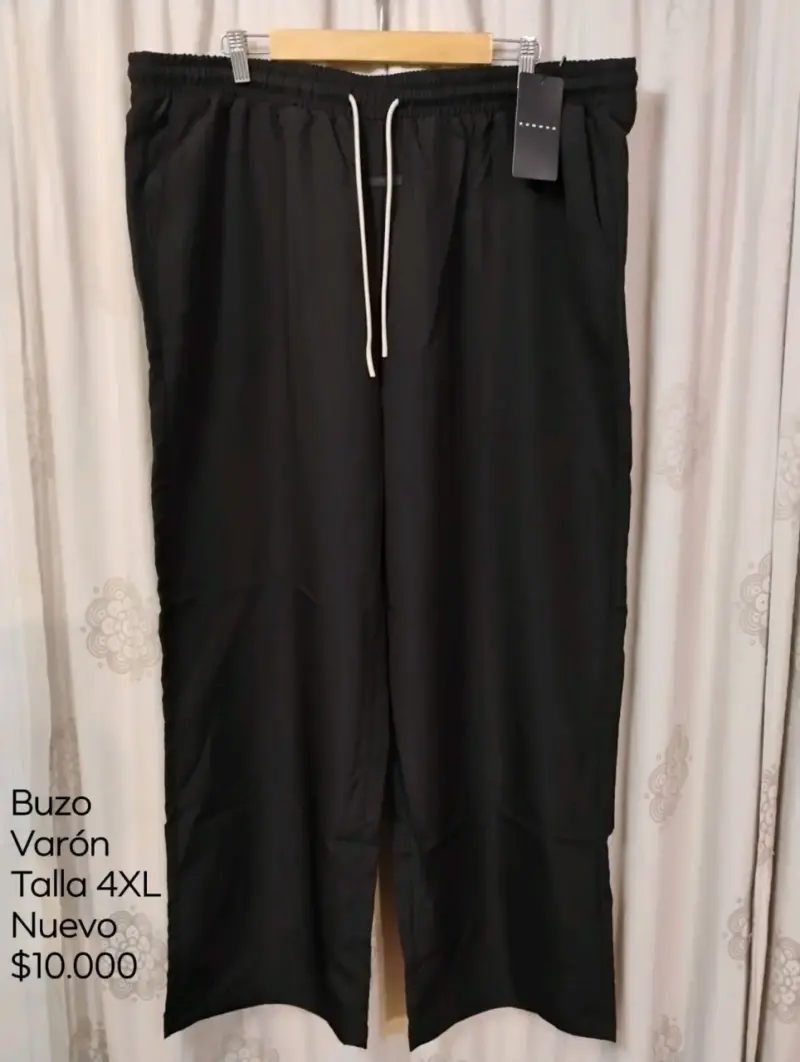Pantalón Buzo Negro para Hombre Talla 4XL - 3