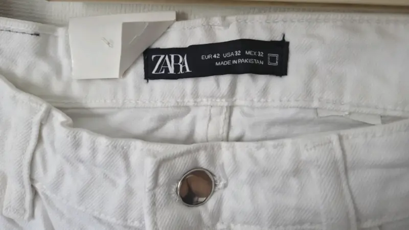 Pantalones blancos de mezclilla Zara Premium - 2