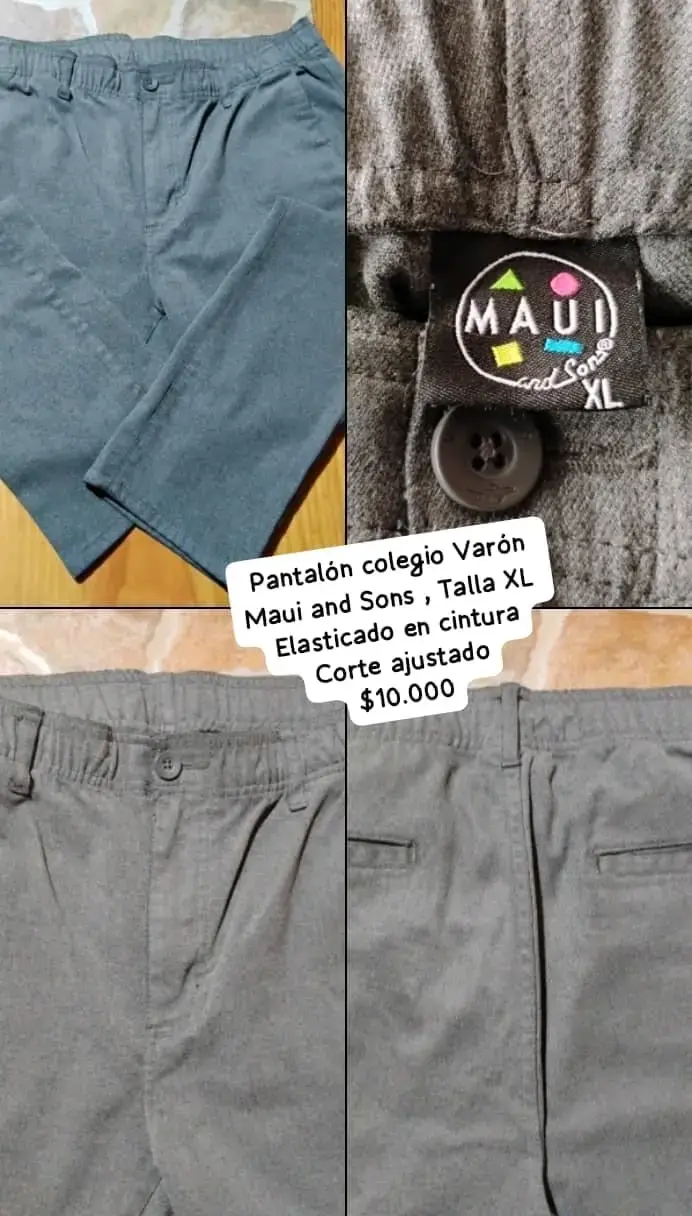 Pantalones Maui gris para hombre talla XL - 6