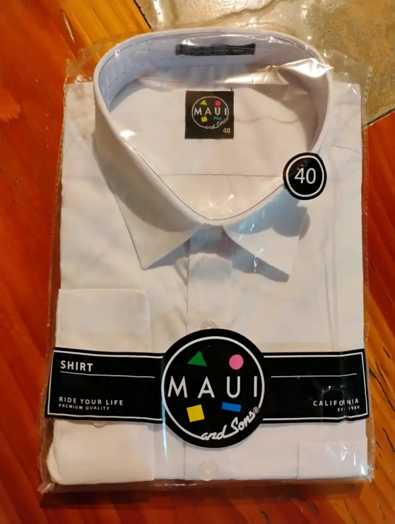 Camisa blanca colegio hombre Maui and Sons talla40 - 1