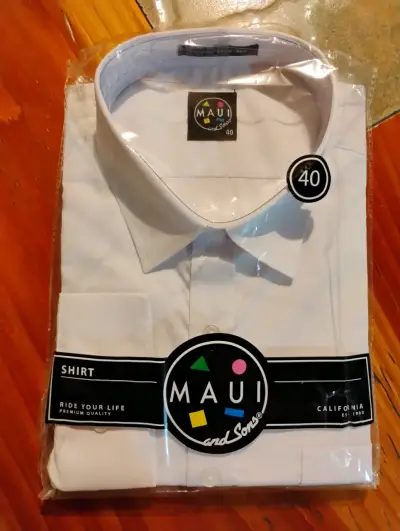 Camisa blanca colegio hombre Maui and Sons talla40 - miniatura 1