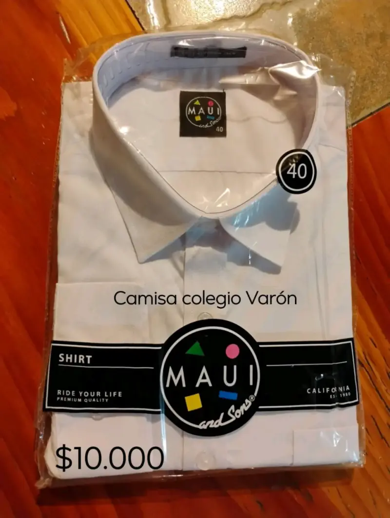 Camisa blanca colegio hombre Maui and Sons talla40 - 2