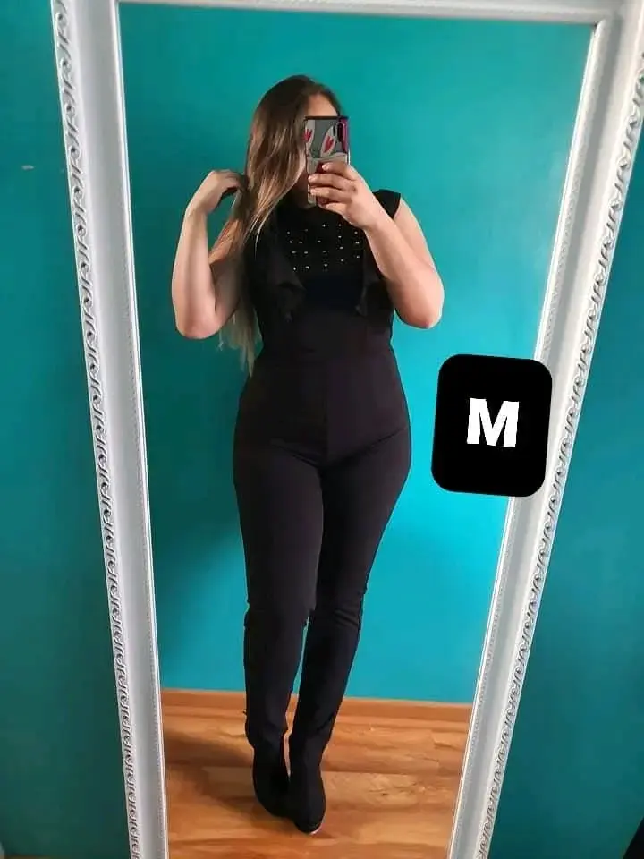 Enterito negro elegante para mujer talla M
