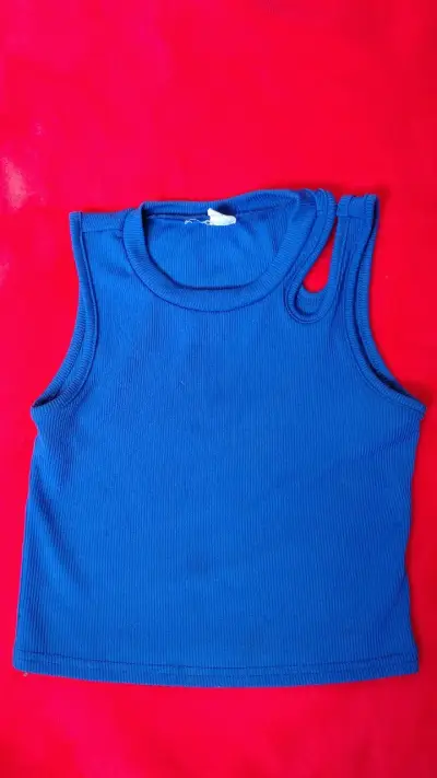 Polera sin mangas azul niña Shein - miniatura 1