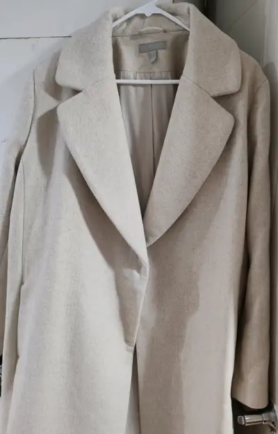 Abrigo beige elegante para mujer H&M - miniatura 1