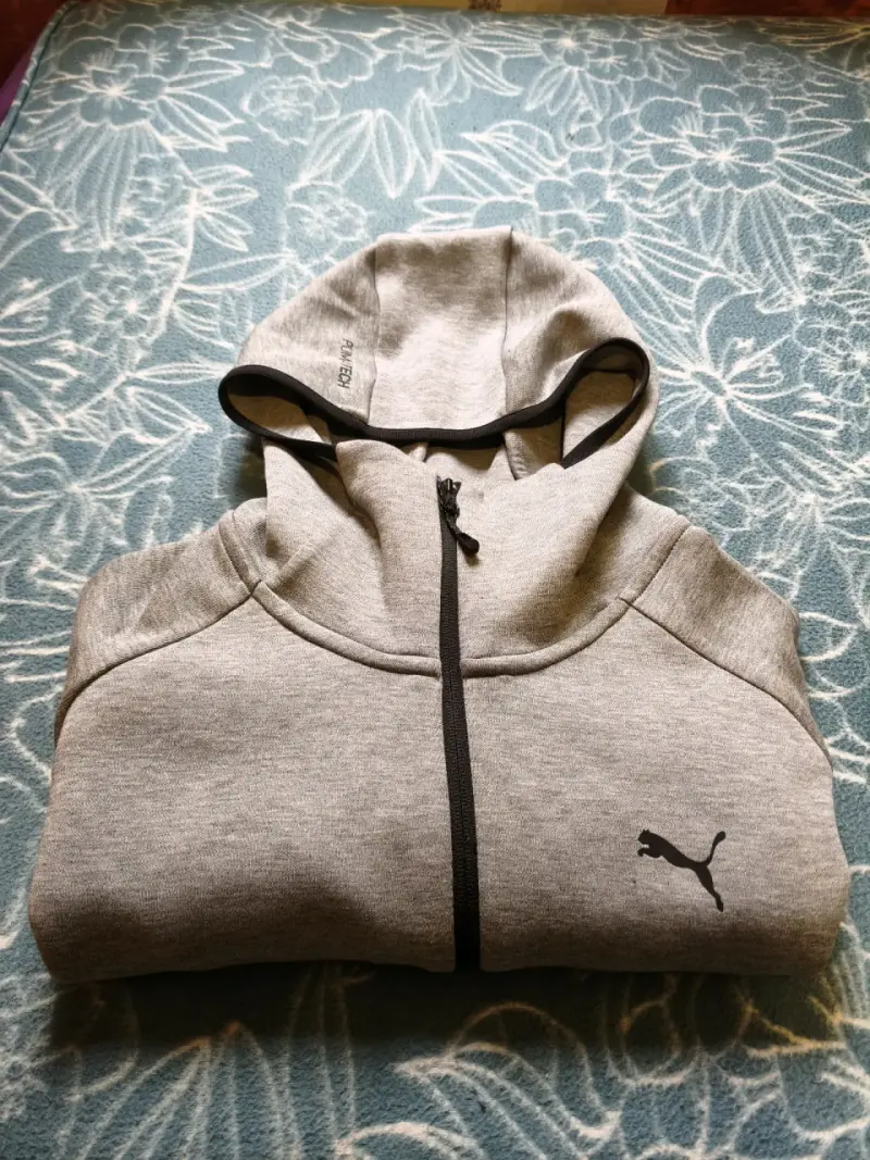 Polerón con capucha gris Puma para hombre - 2