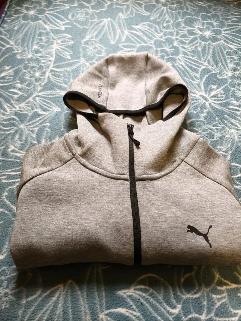 Polerón con capucha gris Puma para hombre - 5