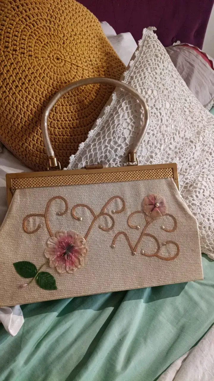 Cartera de mano vintage 50 60" - 3