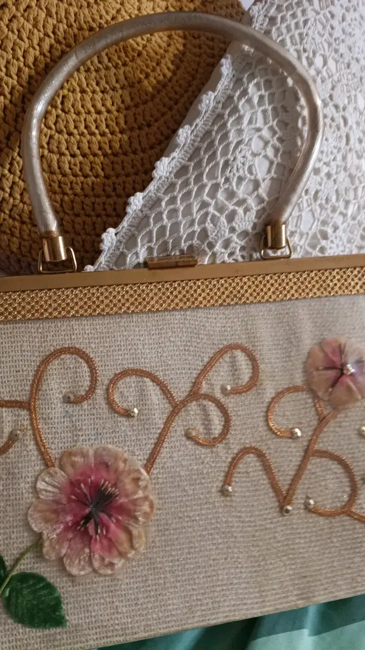 Cartera de mano vintage 50 60" - 4