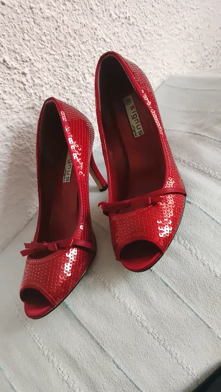 Tacones rojos con lentejuelas Signus - 1